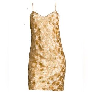 Trina Turk NWT gold metallic Highlight dress Size 10